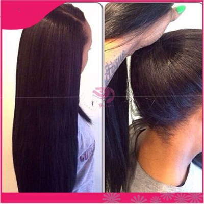 Indian Human Hair Lace Front Wig Silky Straight