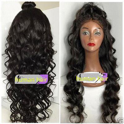 Indian Human Hair Lace Front Wig Looes Wavy
