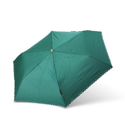 Wooden Handle 3 Fold Aluminum Umbrella