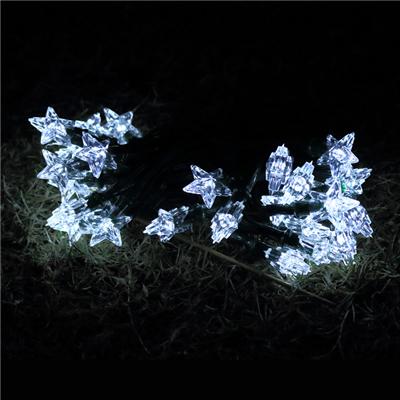 White 30 LED Star Solar String Light For Garden Decorate