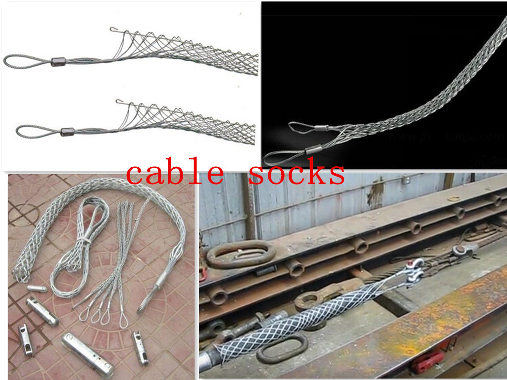 electric cable sock,Double Eye Cable pulling Socks, single eye Cable Sock Grips