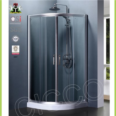 Cheap With Frame Sliding Shower Door With Curved Glass