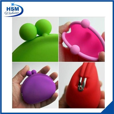 Custom silicone cosmetic Hand Lip Clutches bag