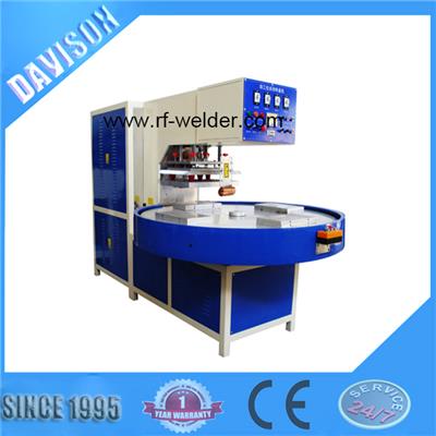 12KW 4 Stations Automatic Turntable Radio Frequency PVC Blister Packaging Machine