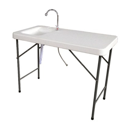 Rectangular Blow Mold HDPE Folding Portable Table With Washstand New Design