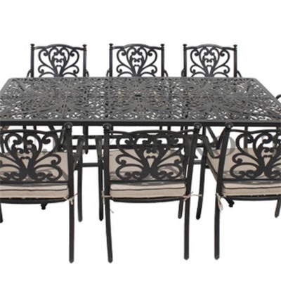 Cast Aluminum Outdoor Furniture Dining Tabe And Chair Set