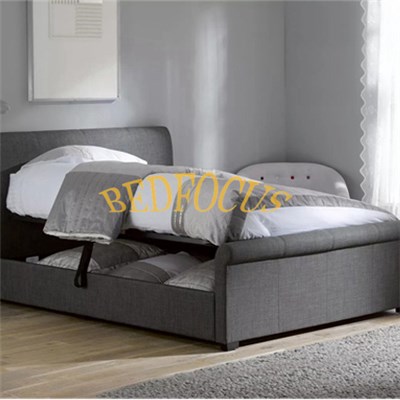 Queen Size Fabric Hotel Storage Bed BED-F-025