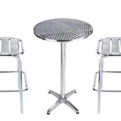 Bar Table And Chair Aluminum Set For Balcony And Pub