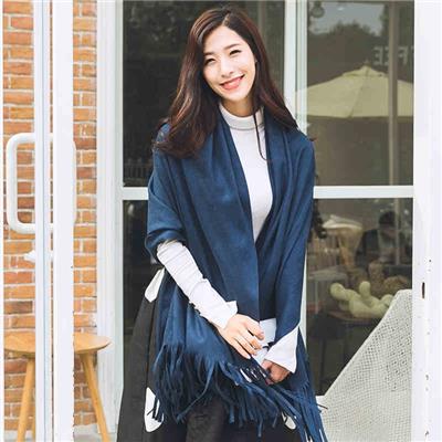 Oversize Long Fringed Faux Suede Women Scarves