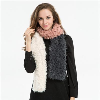 Women Long Cosy Camofleece Fur Scarf