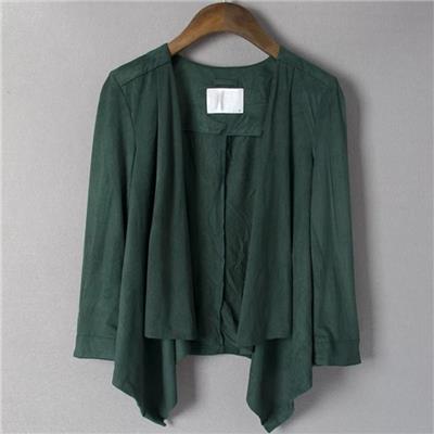 Casual Clothes Soft Summer And Autumn Solid Color Suede Leather Short Coat Jacket Brand