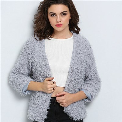 Loose Loop Plush Fur Coat