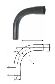 U-PVC Long Bend Socket 90°PN 16