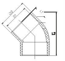 Municipal UPVC 45° Elbows DIN