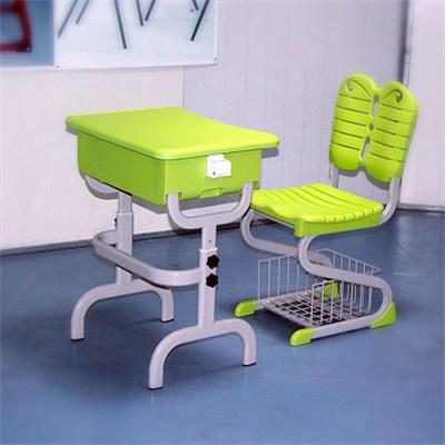 Plastic Single Height Adjustable School Desk Chair