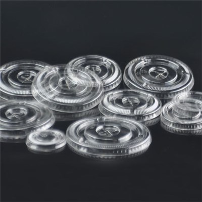 Flat Lid For Plastic Cold Cups With Cross Cut