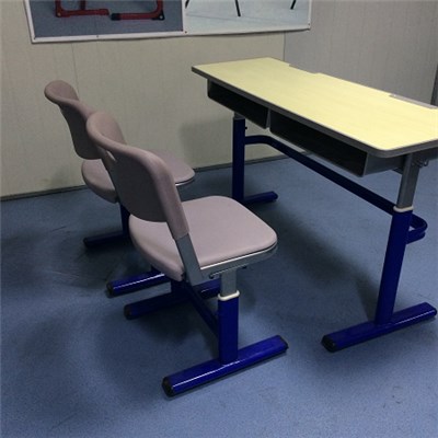 MDF Double Height Adjustable School Desk Chair