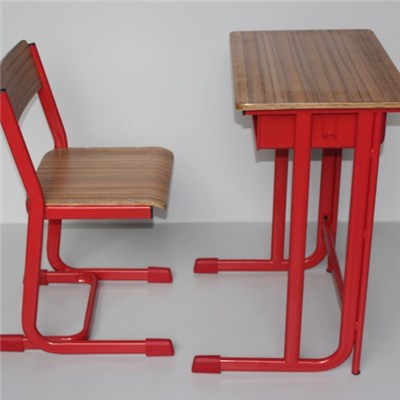 Plywood Single School Desk And Chair