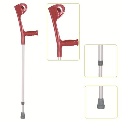 #JL937L(2) – Height Adjustable Lightweight Walking Forearm Crutch With Comfortable Handgrip, Red