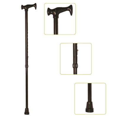 #JL939L – Height Adjustable Lightweight T-Handle Walking Cane With Comfortable Handgrip, Black