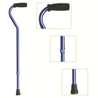 #JL9282L – Height Adjustable Lightweight Offset Handle Walking Cane With Comfortable Foam Handgrip, Attractive Blue