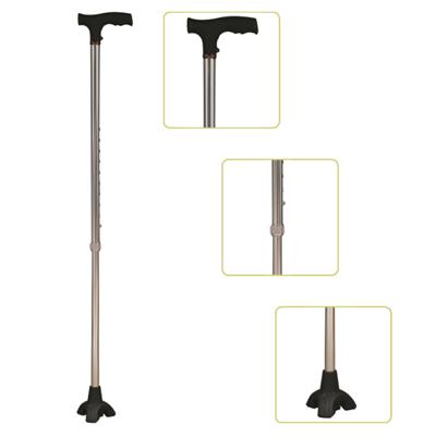 #JL9212L – Height Adjustable Lightweight Anatomical Handle Walking Cane With Comfortable Handgrip & Tripod Tip, Gray