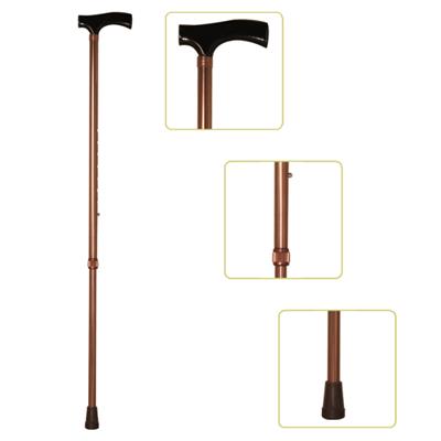 #JL9306L – Height Adjustable Lightweight T-Handle Walking Cane With Comfortable Handgrip, Bronze