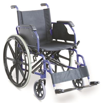 #JL909BQ – High Strength Manual Wheelchair With Flip Back Armrests, Detachable Footrests, Dual Cross Brace & Quick-Release MAG Real Wheels