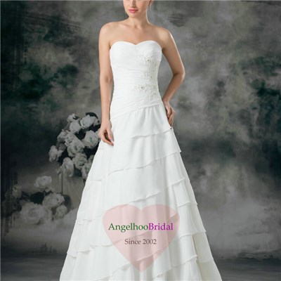 Drapped Chiffon Beach Wedding Dresses WD1604