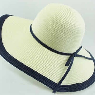 Floppy Straw Hat With Wide Brim