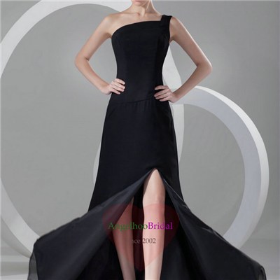 Black Chiffon Prom Dresses P1601