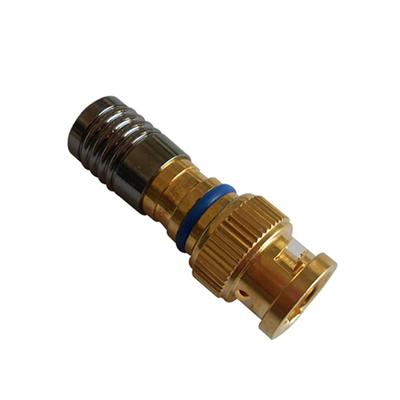 Waterproof CCTV Male Compression BNC Connector With Gold Plated (CT5078G/RG59)