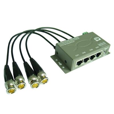 4ch CCTV Cat5 Power Video Data Combiner Balun (PVD304)