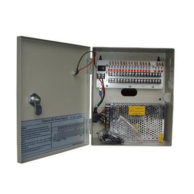 12VDC 10A 18Ch CCTV Power Supply With Lock And LED On Door (12VDC10A18PE）