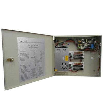 12VDC 25Amp 18 Channel Battery Backup CCTV Power Supply (12VDC25A18P/B)
