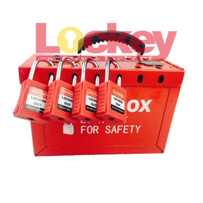 Portable Red Group Lock Box