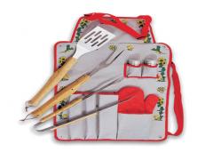 BBQ TOOLS SET WITH APRON AND GLOVE