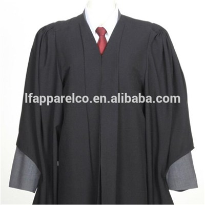 Fashionable Matte Academic Gown With Frills At The Back Of Gown