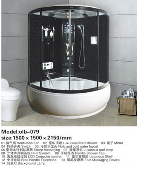 shower cabinet, bathtub