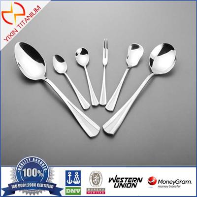 Western tableware spoon made of pure titanium with various sizes