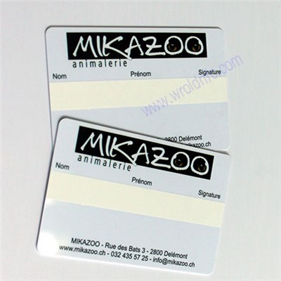 4 Color Printing Plastic Card with Signature Panel