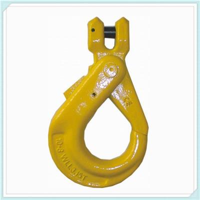 G80 Swivel Self-locking Safety Hook, European Type, Comes in Various Sizes, Yellow Painted 