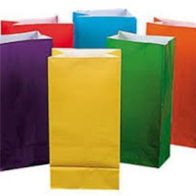 Elegant And Graceful Pocket Colored Lunch Paper Bag