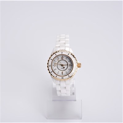 Ceramic Anticlockwise Watch With Rose Gold Bezel