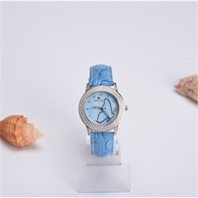 Leather Band Luxury Stainless Steel Watch For Women