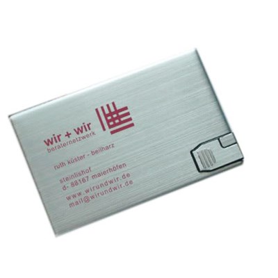 New Metal Push-Pull USB Credit Card