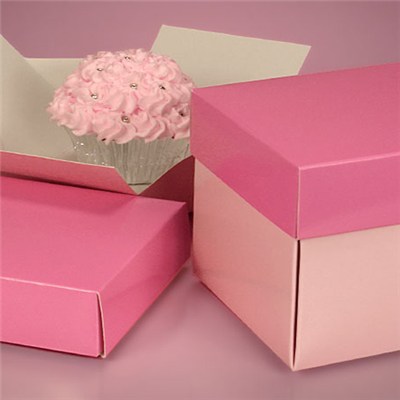 Pink Easy Removal Cupcake Boxes