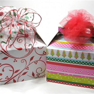 Fancy Design Colorful Printing Paper Gable Box For Gift
