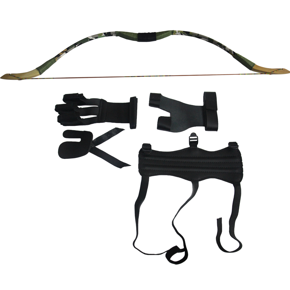 Children Recurve Bow 12lb Handcraft Fiberglass Arrow Bow Archery Camo Bow Hunting Practice