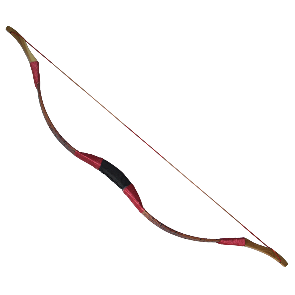 Handmade Recurve Bow Archery Hunting Longbow Brown Leather Bow Women or Youth Hunting Practice